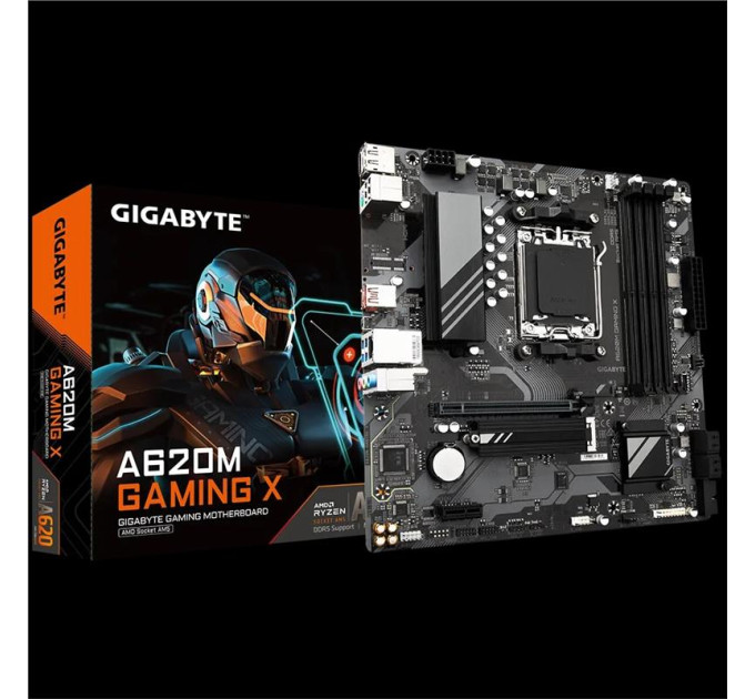 Gigabyte components Материнська плата GIGABYTE A620M GAMING X sAM5 A620 4xDDR5 M.2 HDMI DP mATX