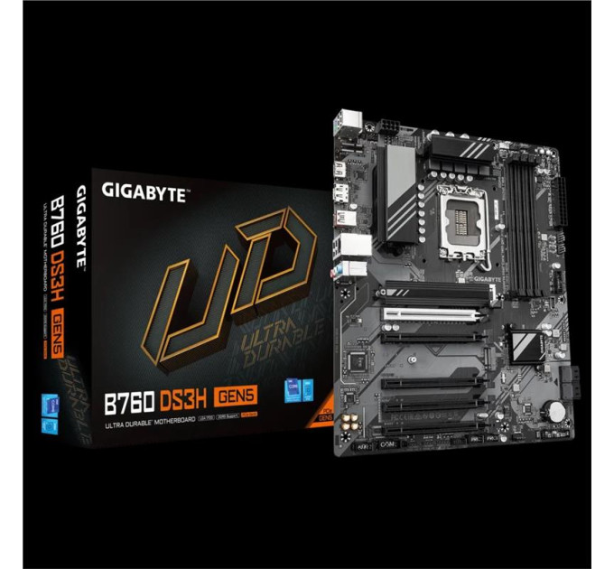 Gigabyte components Материнська плата GIGABYTE B760 DS3H GEN5 B760 s1700 4xDDR5 M.2 HDMI DP ATX