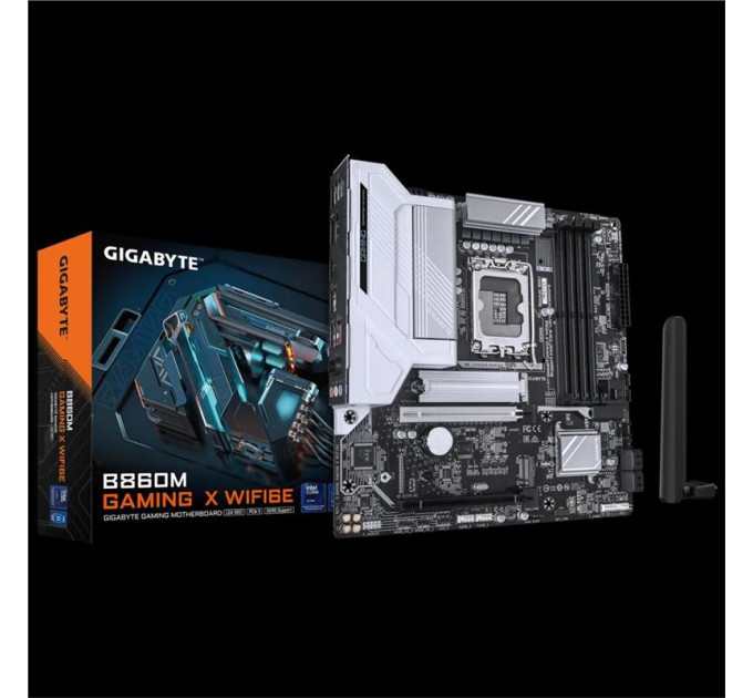 Gigabyte components Материнська плата GIGABYTE B860M GAMING X WIFI6E s1851 B860 4xDDR5 M.2 HDMI DP Type-C Wi-Fi BT mATX