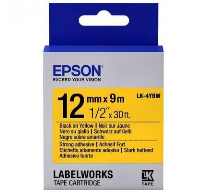 Стрічка для принтера етикеток Epson LK4YBW9 (C53S654014)