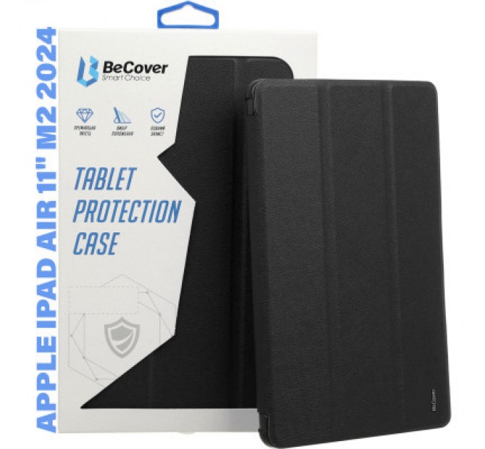 Чохол до планшета BeCover Tri Fold Hard Apple iPad Air 11" M2 2024 Black (711412)