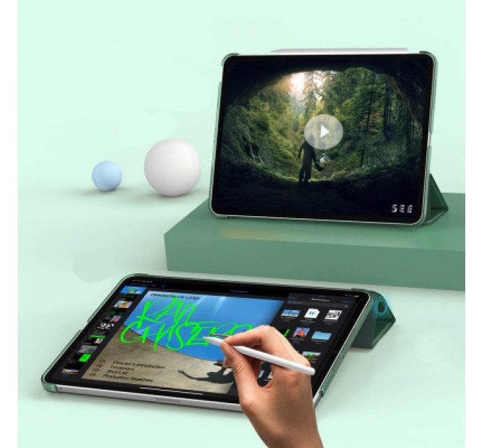 BeCover Чохол до планшета BeCover Tri Fold Hard Apple iPad Air 11" M2 2024 Dark Green (711414)