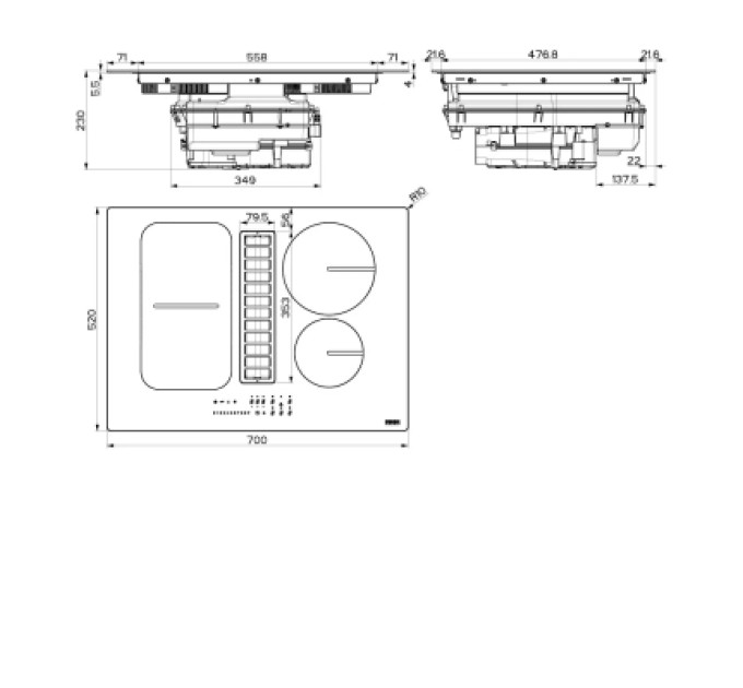 Franke Варочна поверхня Franke FSM 709 HI LL KIT (340.0678.204)