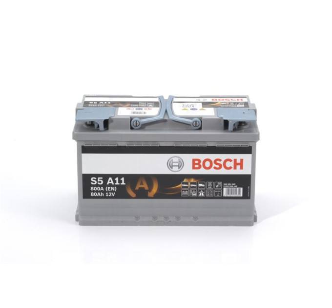 BOSCH AUTO Акумулятор Bosch S5 AGM 12В 80А·год 800А R+ (0 092 S5A 110)