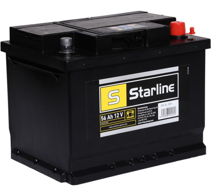 Starline Акумулятор Starline 12В 56А·год 480А R+ (BA SL 55P)