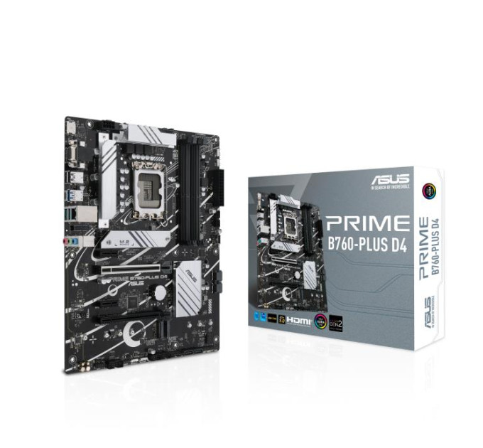 ASUS components Материнcька плата ASUS PRIME B760-PLUS D4 s1700 B760 4xDDR4 M.2 HDMI D-Sub DP ATX