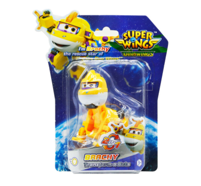 Super Wings Фігурка Super Wings трансформер Transform-a-Bots Брахі (Brachy), 5см (YW790043)