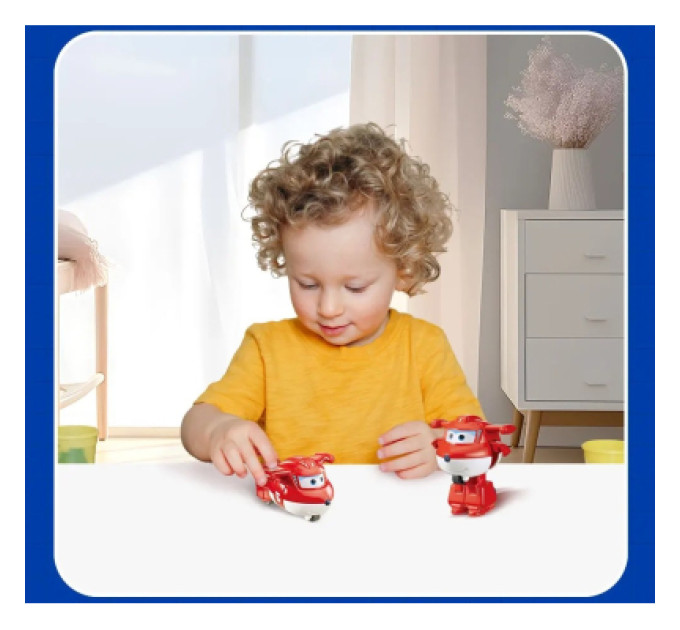 Super Wings Фігурка Super Wings трансформер Transform-a-Bots Джетт (Jett) (EU780010)