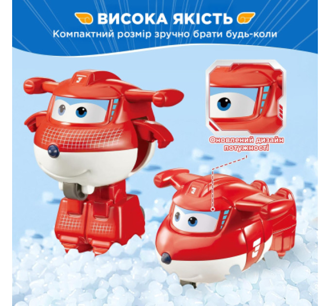 Super Wings Фігурка Super Wings трансформер Transform-a-Bots Джетт (Jett) (EU780010)