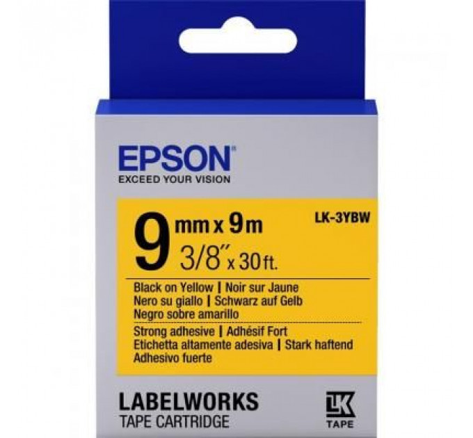 Стрічка для принтера етикеток Epson LK3YBW (C53S653005)