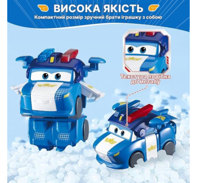 Super Wings Фігурка Super Wings трансформер Transform-a-Bots Люсі (Lucie), 5 см (EU780035)