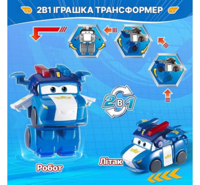 Super Wings Фігурка Super Wings трансформер Transform-a-Bots Люсі (Lucie), 5 см (EU780035)