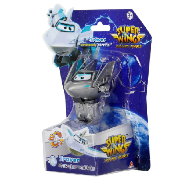 Super Wings Фігурка Super Wings трансформер Transform-a-Bots Травер (Traver), 5 см (EU780032)