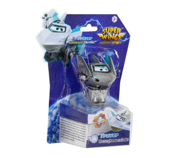 Super Wings Фігурка Super Wings трансформер Transform-a-Bots Травер (Traver), 5 см (EU780032)