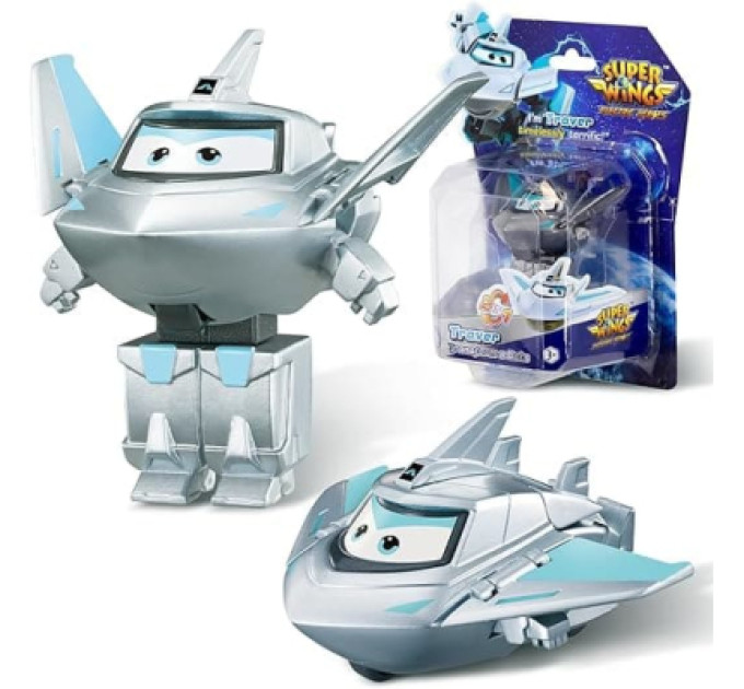 Super Wings Фігурка Super Wings трансформер Transform-a-Bots Травер (Traver), 5 см (EU780032)