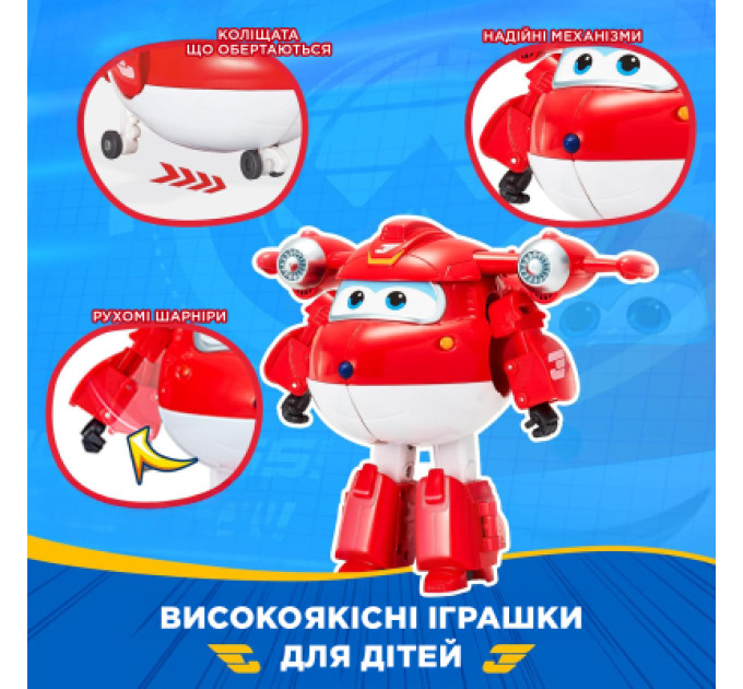 Super Wings Фігурка Super Wings трансформер Transforming Джетт (Jett) (EU780210)