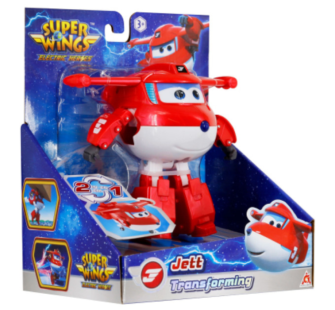 Super Wings Фігурка Super Wings трансформер Transforming Джетт (Jett) (EU780210)