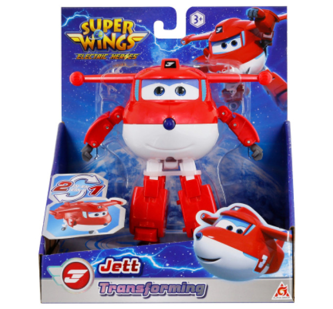 Super Wings Фігурка Super Wings трансформер Transforming Джетт (Jett) (EU780210)