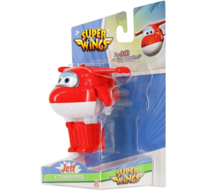 Super Wings Фігурка Super Wings трансформер Transforming Джетт (Jett), 10 см (EU780621)