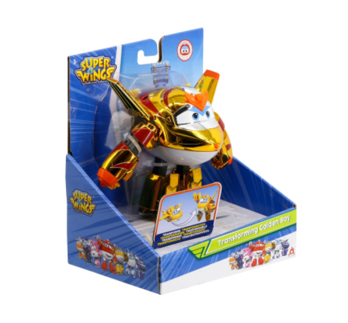Super Wings Фігурка Super Wings трансформер Transforming Золотий Хлопчик (Golden Boy) (EU750231)