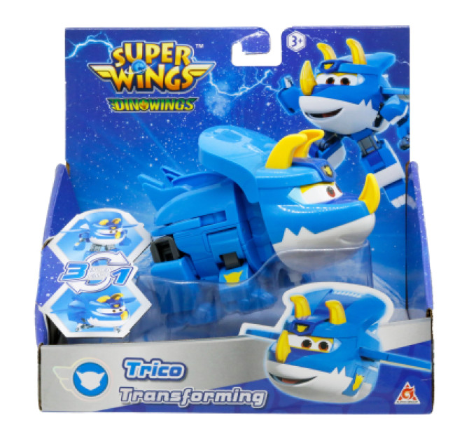 Super Wings Фігурка Super Wings трансформер Transforming Тріко (Trico), 12.5 см (EU790242)