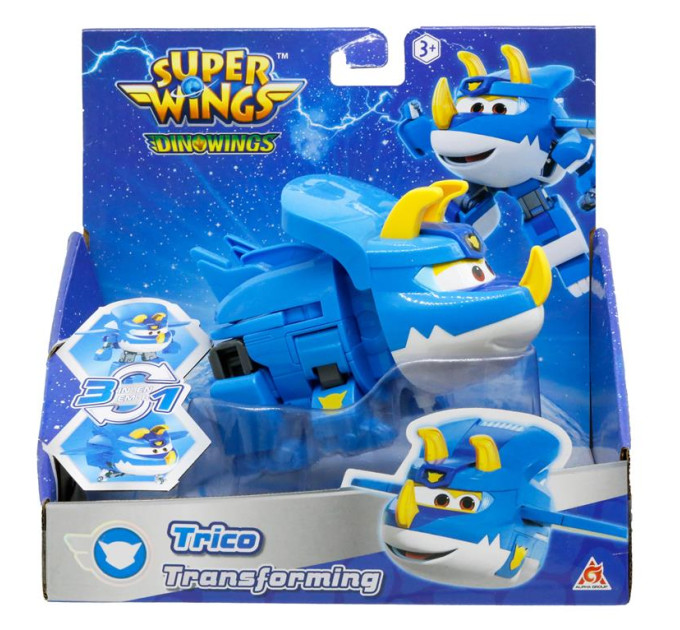 Super Wings Фігурка Super Wings трансформер Transforming Тріко (Trico), 12.5 см (EU790242)