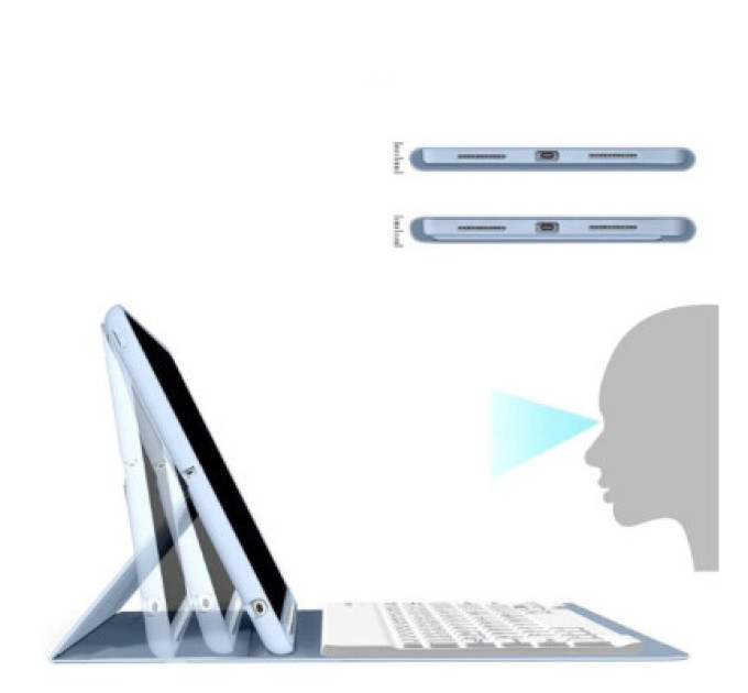 BeCover Чохол до планшета BeCover Keyboard Apple iPad 10.2 2019/2020/2021 Light Blue (711136)