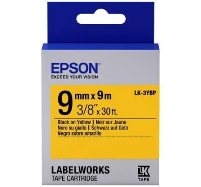 Стрічка для принтера етикеток Epson LK3YBP (C53S653002)