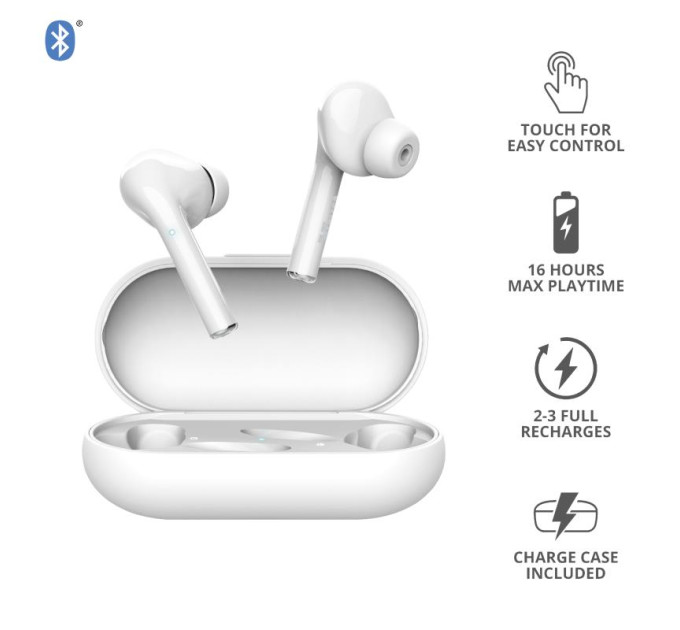 Trust Multimedia Навушники Trust Nika Touch True Wireless Mic White