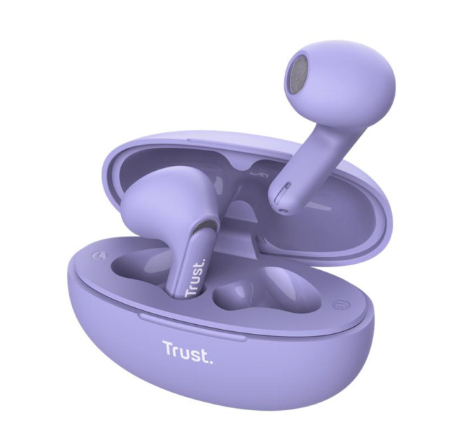 Trust Multimedia Навушники TWS Trust Yavi Earphones BT 5.3, ENC, SBC, Mic, Фіолетовий