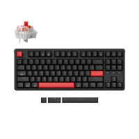Клавіатура механічна Keychron C3 Pro V2 87Key, K pro Brown, USB-A, QMK, Hot-swap,8K, EN/UKR, RGB, чорний