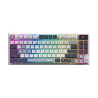 Клавіатура механічна MSI FORGE GK600 TKL W SKY UA 104key, mechanical Linear, USB-A, Wireless, Bluetooth, EN/UKR/RU, RGB, білий