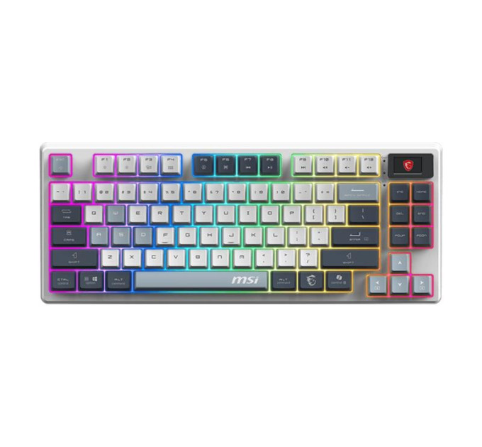 MSI peripherals Клавіатура механічна MSI FORGE GK600 TKL W SKY UA 104key, mechanical Linear, USB-A, Wireless, Bluetooth, EN/UKR/RU, RGB, білий