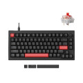 Lemokey Клавіатура механічна Lemokey X4 84Key, Keychron Brown, USB-A, QMK/VIA, Hot-Swap, EN/UKR, RGB, чорний
