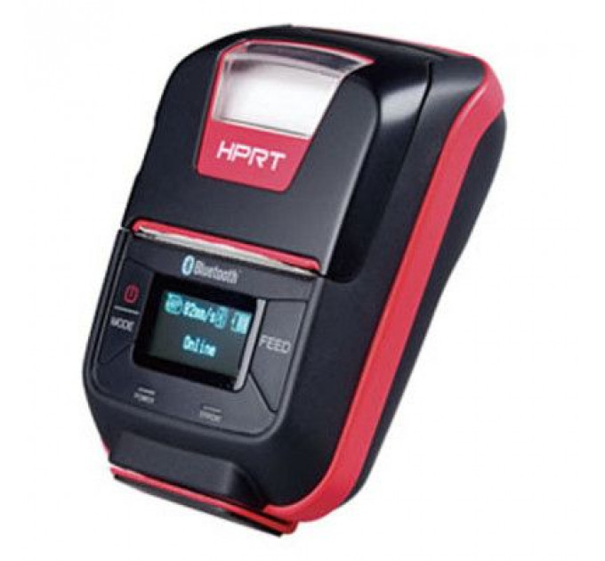 Принтер чеків HPRT HM-E200 мобільний, Bluetooth, USB, червоний+чорний (14657)
