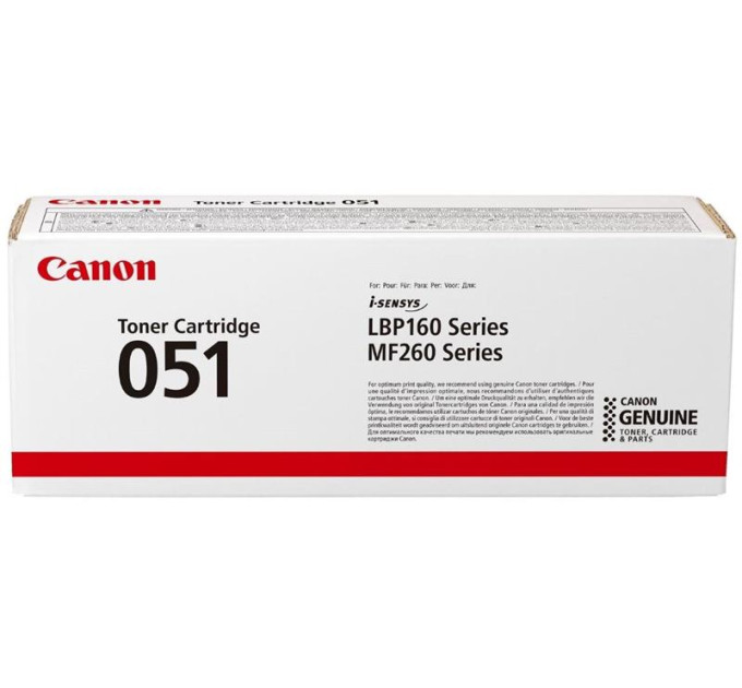 CANON supplies Тонер-картридж Canon 051 LBP162dw/MF269dw/267dw/264dw Black (1700 стор)