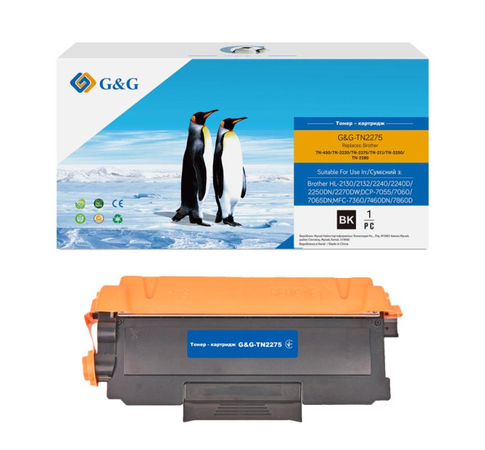 G&G Картридж G&G до Brother HL-2240/2250, DCP-7060, MFC-7860 Black (2600 стор)