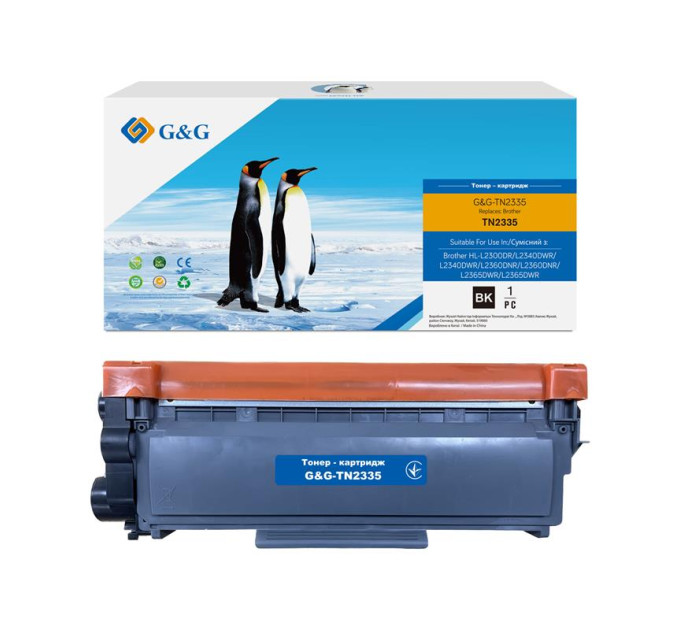 G&G Картридж G&G до Brother HL-L2360/2365/2300/2340 Black (1200 стор)