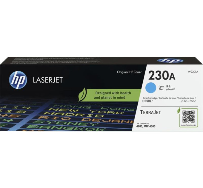 HP supplies Картридж HP 230A CLJ Pro 4203/4303 Cyan (1800стор)