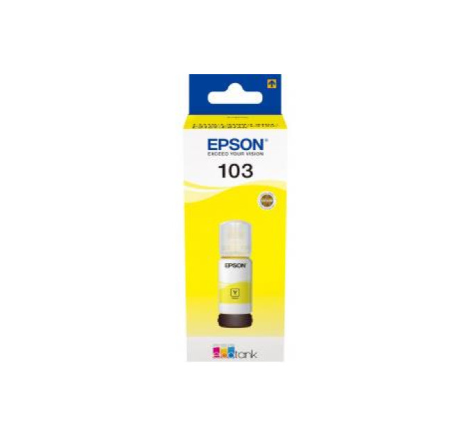 EPSON supplies Контейнер з чорнилом Epson 103 EcoTank L1110/L1250/L3100/L3101/L3110/L3150/L3151/L3156/L3200/L3201/L3250/L3251/L3256/L3260/L3266/L3550/L3560/L5190/L5590/L5290  yellow