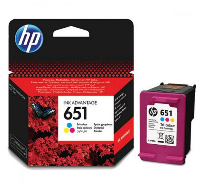 HP supplies Картридж із друкуючою головкою струменевий HP No.651 DJ Ink Advantage 5575/5645/OfficeJet 202 Tri-color (300 стор)