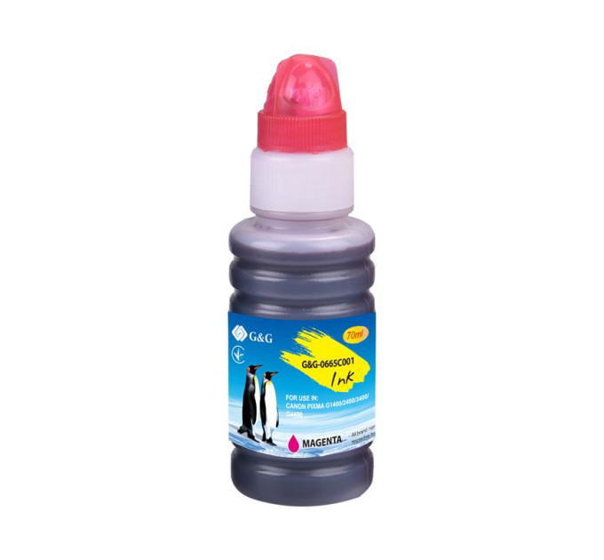 G&G Чорнило G&G до Canon GI-490 PIXMA G1400/G2400/G3400 Magenta 70ml