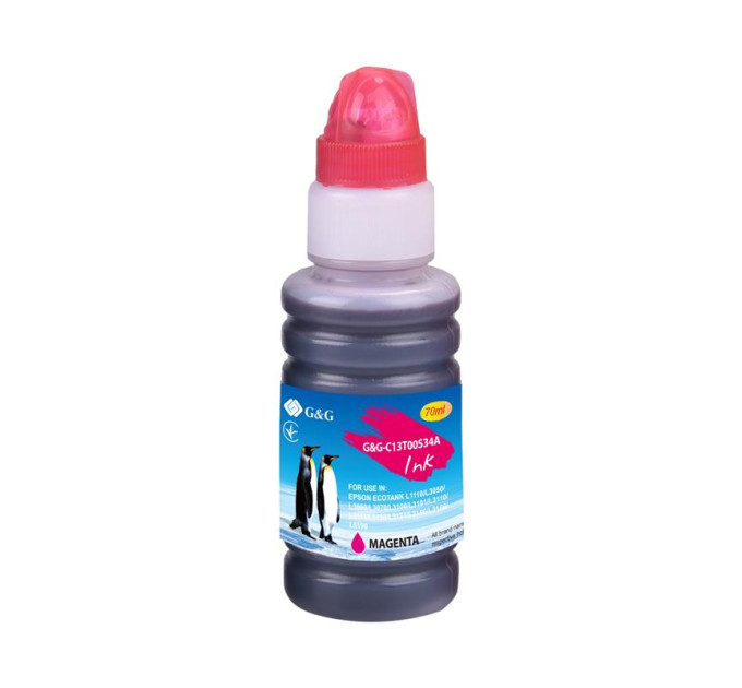 G&G Контейнер з чорнилом G&G до Epson L3100, L3101, L3110, L3150, L3151, L1110, L3156, L3160, L5190 magenta 70мл