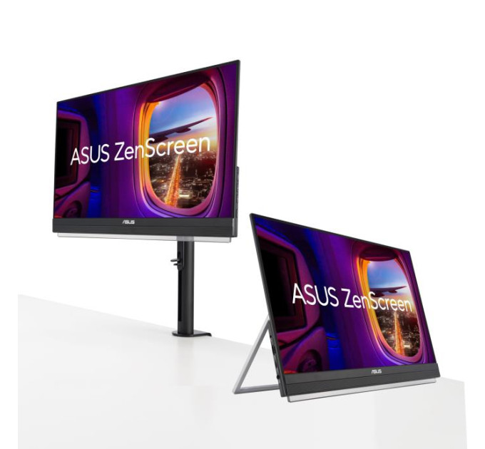 ASUS monitors Монітор портативний Asus 21.5" ZenScreen MB229CF HDMI, USB-C, MM, IPS, 100Hz, AdaptiveSync, Pivot, C-Clamp Arm