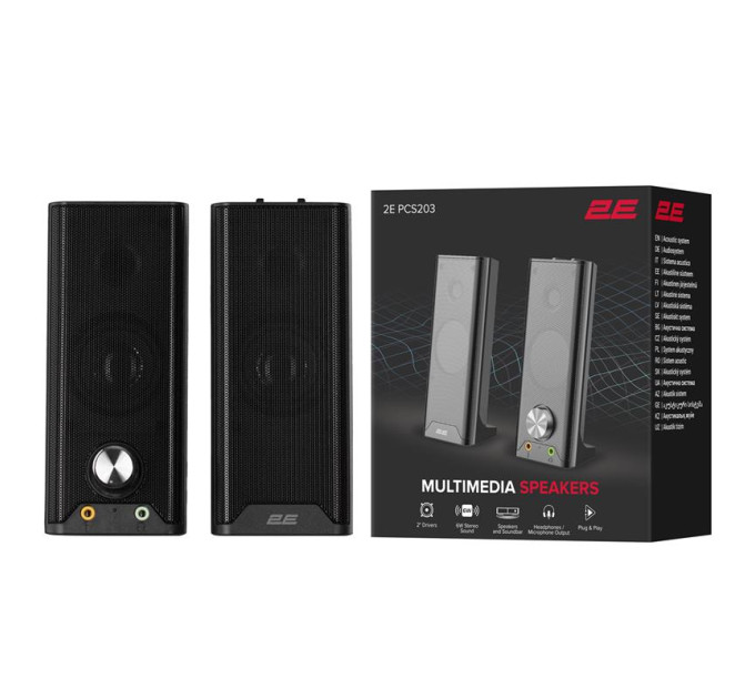 2E Акустична система 2E PCS203 Black (2E-PCS203BK)