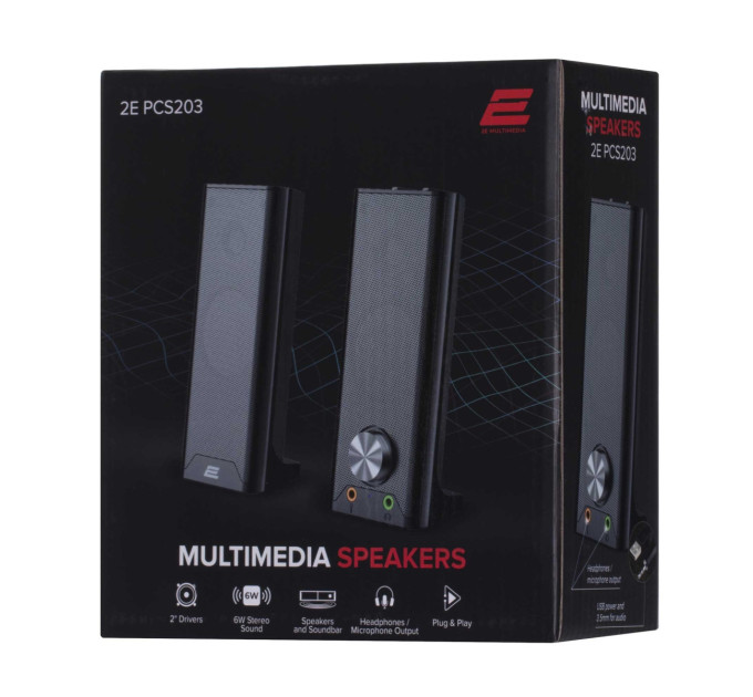 2E Акустична система 2E PCS203 Black (2E-PCS203BK)