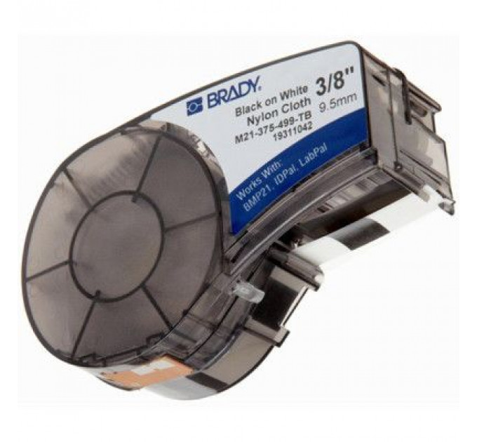 Стрічка для принтера етикеток Brady M21-375-499, nylon, 9.53mm/4.87m, Black on White (M21-375-499)