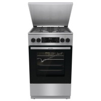 Плита Gorenje комбінована, 70л, 50x60см, метал. кришка, дисплей, чавун, нерж