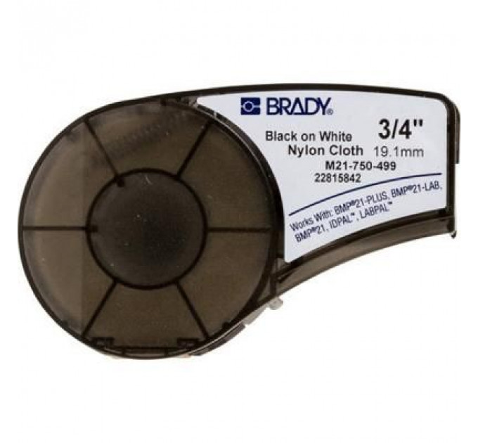 Стрічка для принтера етикеток Brady M21-750-499, nylon, 19.05mm/4.87m, Black on White (M21-750-499)