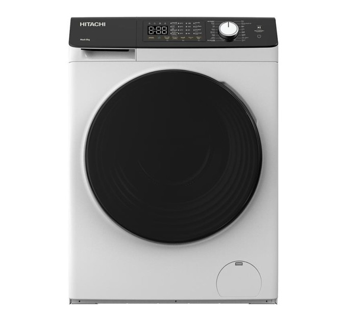 Hitachi Прально-сушильна машина Hitachi фронтальна, 8(5)кг, 1400, A, 60см, дисплей, пара, інвертор, білий